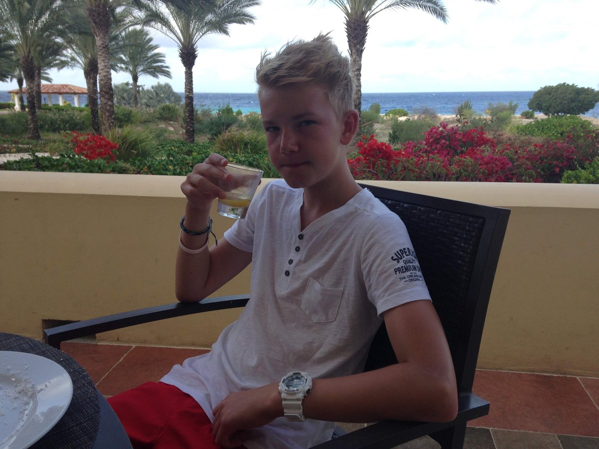Luuk as a teenager on holiday